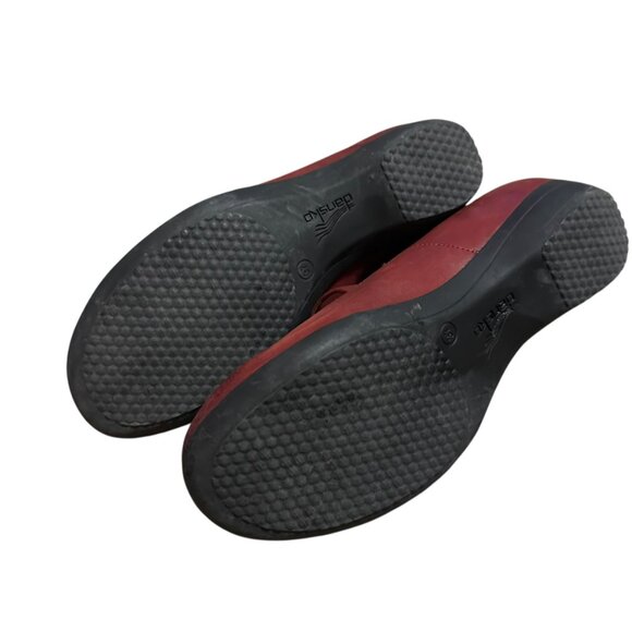 Dansko Flynn Red Mary Jane Shoes Round Toe Double Buckle Size 37 6.5 Women's - Picture 11 of 12